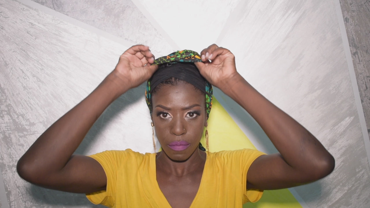 Load video: This Is A Headwrap Tutorial To Learn How To Wear Our Pre Made Turban- Atelier Djeeg&#39;n